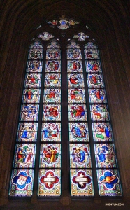 Germany's most visited landmark has beautiful stained glass.